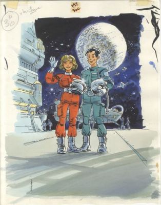 Jean-Claude Mézières | Illustration pour publicité "Captain Metal" page 1 | Galerie 9ème Art