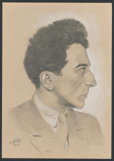 Erbetta Luca - Illustration originale - portrait de Jean Cocteau - Le bal des matières - Dans les eaux glacées du calcul égoiste