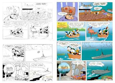 Patrick Block | Donald Duck Adventures XU GEM 104 - “Duck of the Deep” - Original Hand-Lettered Comic Page by Patrick Block - page 26 - Page volante | Catawiki
