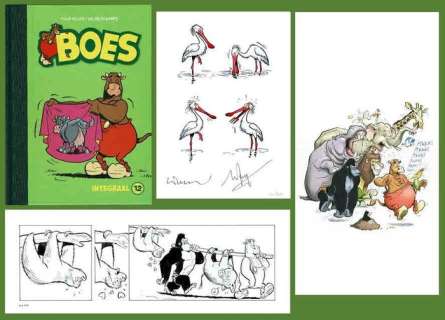 Wil Raymakers, Thijs Wilms | Boes - Luxe editie Boes Integraal deel 12 - Genummerd 10/80 - Met originele strook + ex-libris - Cartonné - EO (2021) | Catawiki