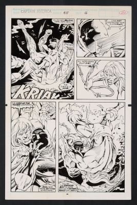 Danny Bulanadi, Rik Levins | Original Art from Captain America #415 (1993) Page 20 Pencils by Rik Levins, Inks by Danny Bulanadi | mycomicshop.com (Buy It Now)