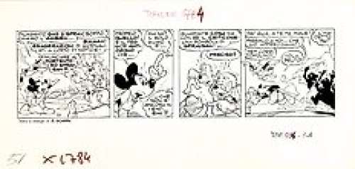 Romano Scarpa, Lucio Michieli, Maurizio Amendola | Topolino I TL 1779-BP - Striscia originale - Romano Scarpa - "Topolino e l’enigma di Brigaboom" - p. 51 - Page volante - (1990) | Catawiki