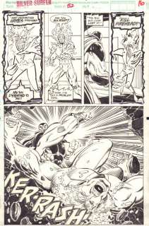 Ron Lim, Tom Christopher - silver surfer #52 p. 12 / 16 - drax the destroyer vs. Firelord - 1991
