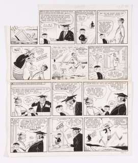 Faceache original artwork drawn and signed by Ken Reid from Buster 18 April 1981 | Comic Book Auctions ltd