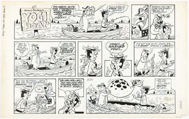 Gene Hazelton | Yogi Bear Sunday Comic Strip du 27 mai 1973 | Galerie 9ème Art