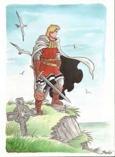 Bono, Fabio | Fabio Bono (De Rode Ridder) - Originele illustratie - Johan (De Rode Ridder) - Techniek: Oost-Indische inkt en Ecoline - Page volante - (2023) | Catawiki