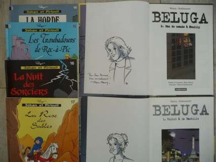 Maury | Beluga T1 + T2 + 2x dédicace + Johan et Pirlouit T14 à T17 - 6x C - EO - (1994/2003) | Catawiki