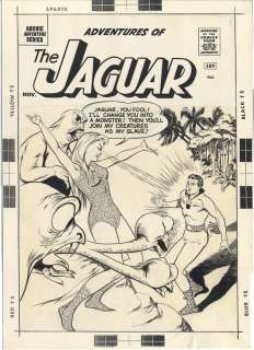 John Rosenberger - & Jaguar #3 Large Cover - 1961 John Rosenberg Issue Adventures of the Jaguar #3