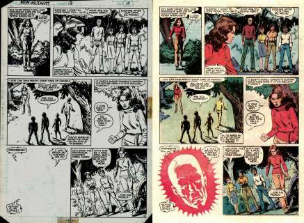 Sal Buscema, Tom Mandrake - new mutants #13 p 13 (kitty pryde, danielle moonstar, cannonball, wolfsbane,ÂÂ sunspot! ) 1983