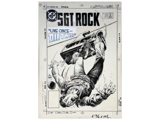 Lot 434 - Joe Kubert Sgt. Rock #421 Cover Art | Weiss Auctions