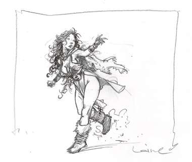 Loisel | La Quête de l’oiseau du temps, Pelisse, dessin original à la mine de plomb. | Septimus