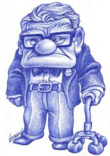 Joan Vizcarra | Up - Carl Friedricksen - Original Drawing - Joan Vizcarra Signed - Pen Art - Original Artwork | Catawiki