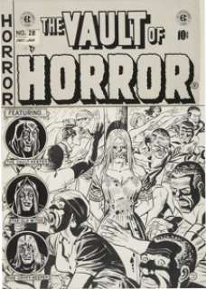 Johnny Craig Vault of Horror #28 Cover Original Art (EC, 1952). With an undeniable talent for creating scenes - | Heritage