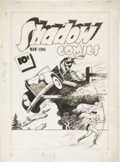 Vernon Greene The Shadow Comics V1 #9 Cover Original Art (Street and Smith, 1941). The Master of Darkness, the -