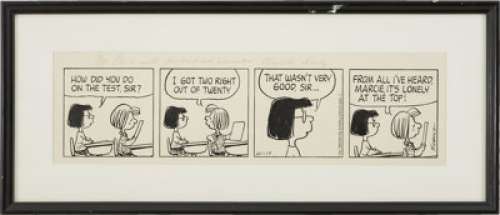 Charles Schulz Peanuts Daily Comic Strip Original Art dated 10-19-79 (United Feature Syndicate, 1979). Leave it - | Heritage