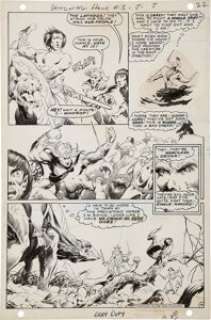 Bernie Wrightson Witching Hour #3 page 4 Original Art (DC, 1969). Outnumbered and out-armed, an Earthman fights -