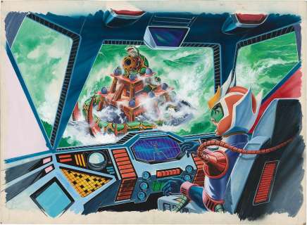 Yoshio Okazaki Hand-Drawn Color Illustration "Tosho Daimos" | Mandarake (Big Web)