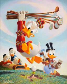 Carl Barks Flubbity Dubbity Duffer Oil Painting Original Art (1972). "Probably no subject is closer to - | Heritage