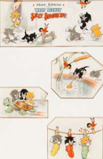 Hank Porter More Kittens Illustration Original Art (Good Housekeeping, 1936). Cute kittens Inky, Calico, and -