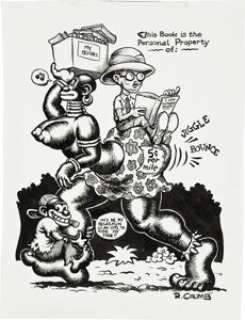 Robert Crumb Snatch Sampler Cover/Bookplate Illustration Original Art (c. 1974). R. Crumb’s comic art has stirred - | Heritage