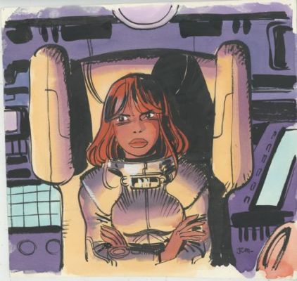 Jean-Claude Mézières | Valérian, Les astéroïdes de Shimballil, illustration de Laureline | Galerie 9ème Art