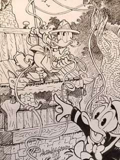 Alessandro Gottardo | Uncle Scrooge - "Scrooge: Grosso guaio nella giungla" - Signed Original Inked Drawing by Alessandro Gottardo - (2022/2022) | Catawiki