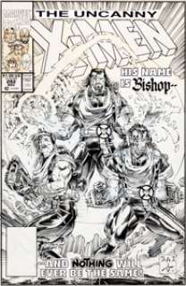 Whilce Portacio and Art Thibert Uncanny X-Men #282 First Bishop Cover Original Art (Marvel, 1991). In one fell -
