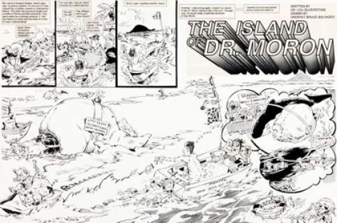 Bruce Bolinger Cracked Magazine page 1 and 2 Original Art (Major Magazines, undated). Writer Lou Silverstone and -