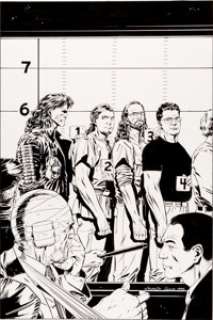 Jackson Guice Eternal Warrior and Others Original Art (Valiant, 1990s). In graphite and ink by Guice on paste-up -