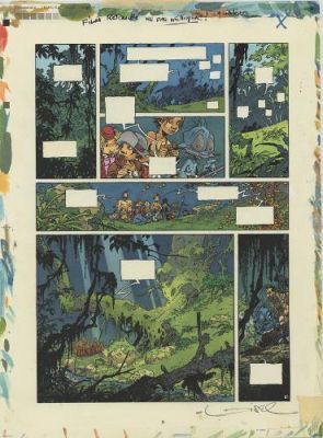 Régis Loisel | Peter Pan, Tome 5 "Crochet", Bleu de la planche 7 | Galerie 9ème Art