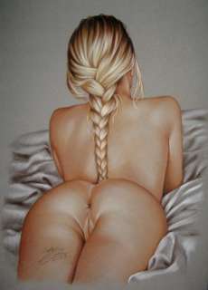 Sly | Sly - Original drawing in colour - Nude women - "Bodyscapes" - Size: 31 x 42 cm. - (2023) | Catawiki