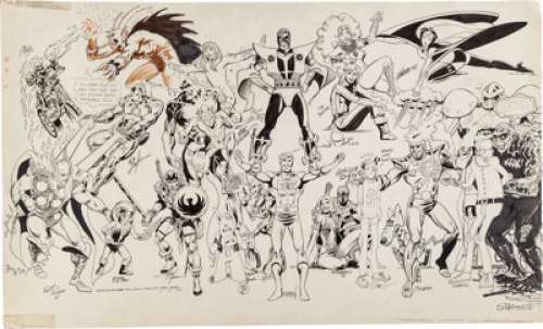 Walt Simonson, John Byrne, Paul Smith, and Others - Jam Page Illustration Original Art (1979-1988). This -