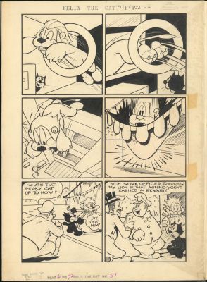 Messmer- Felix The Cat No.5 Original Art (1948) | Russ Cochran