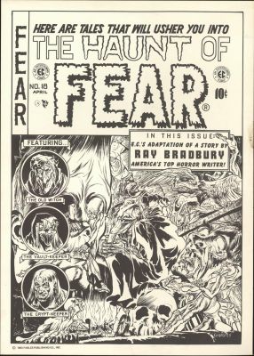 The Haunt of Fear NO. 18 Cover Print B&W- Russ Cochran- Poster Sized | Russ Cochran