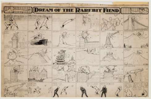 Winsor McCay (signing as Silas) Dreams of the Rarebit Fiend Saturday Comic Strip Original Art (New York Herald, -