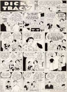 Chester Gould Dick Tracy Sunday Comic Strip Original Art dated 6-2-35 (Chicago Tribune, 1935). After -