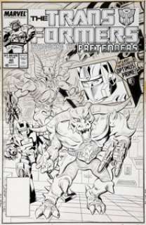 Jose Delbo and Dave Hunt Transformers #40 Cover Original Art (Marvel, 1988). Delbo and Hunt introduce the -