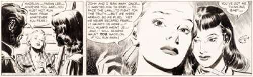 Alex Raymond Rip Kirby Daily Comic Strip Original Art dated 7-12-49 (King Features Syndicate, 1949). Wonderful -