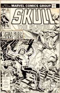 Jack Kirby and Frank Giacoia Skull the Slayer #8 Cover Original Art (Marvel, 1976). The last issue of this - | Heritage