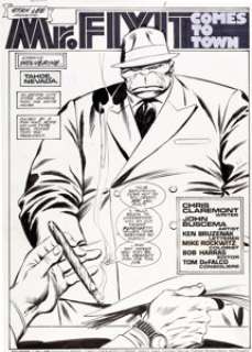 John Buscema Wolverine #7 Splash Page 1 Original Art (Marvel, 1989). Meet Mr. Fixit (Gray Hulk) in this -