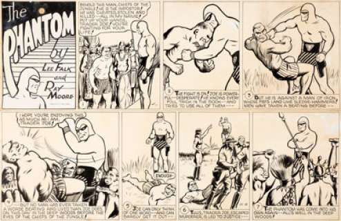 Ray Moore The Phantom Sunday Comic Strip Original Art 10-11-42 (King Features Syndicate, 1942). We had -