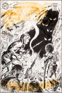 Howie Post Anthro #3 Cover Original Art (DC Comics, 1968). The paste-up logotype has vanished from this -