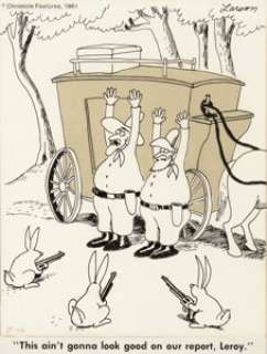 Gary Larson Far Side Daily Single Panel Gag Comic Strip Original Art dated 5-14-81 (Chronicle Features, - | Heritage