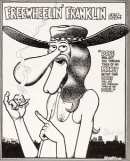 Gilbert Shelton The Fabulous Furry Freak  Brothers #2 Back Cover Original Art (Rip Off Press,  1972)....