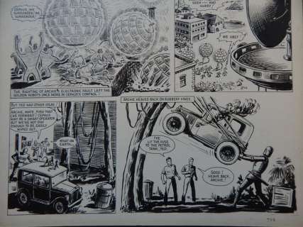 Kearon, Edward | Kearon, Edward - Originele pagina - Archie, de man van Staal - Manece of the Golden Men - (1965) | Catawiki