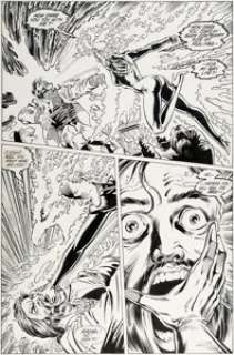 Ron Lim and Joe Rubinstein Excalibur #26 Page 26 Original Art (Marvel, 1990). Rachel Summers goes to town on -