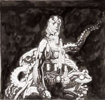 Mike Mignola B.P.R.D.: Plague of Frogs #1 Cover Abe Sapien Original Art (Dark Horse, 2011)....