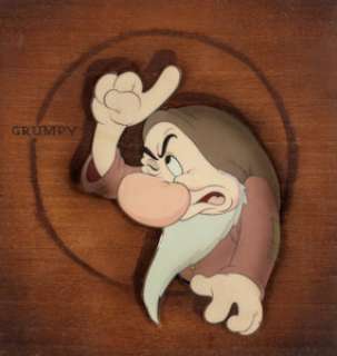 Snow White and the Seven Dwarfs Grumpy Production Cel Courvoisier Setup (Walt Disney, 1937). "She’s a - | Heritage
