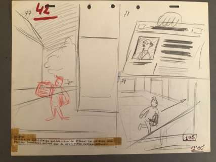 Hergé | Tintin - Story Board - Dessin Animé « Le Temple du Soleil » | Catawiki