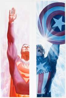 Alex Ross "Superman: Immortal" and "Captain America: Triumphant" Painting Original Art (c. 2000s).... | Heritage